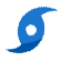 blue flywheel with white circle in the middle